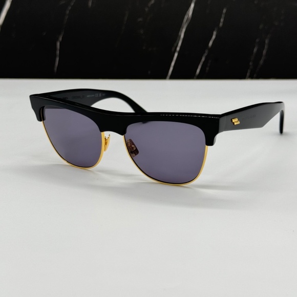 NEW BV1003S 001 BOTTEGA VENETA BLACK GREY CAT EYE UNISEX SUNGLASSES - Picture 3 of 9